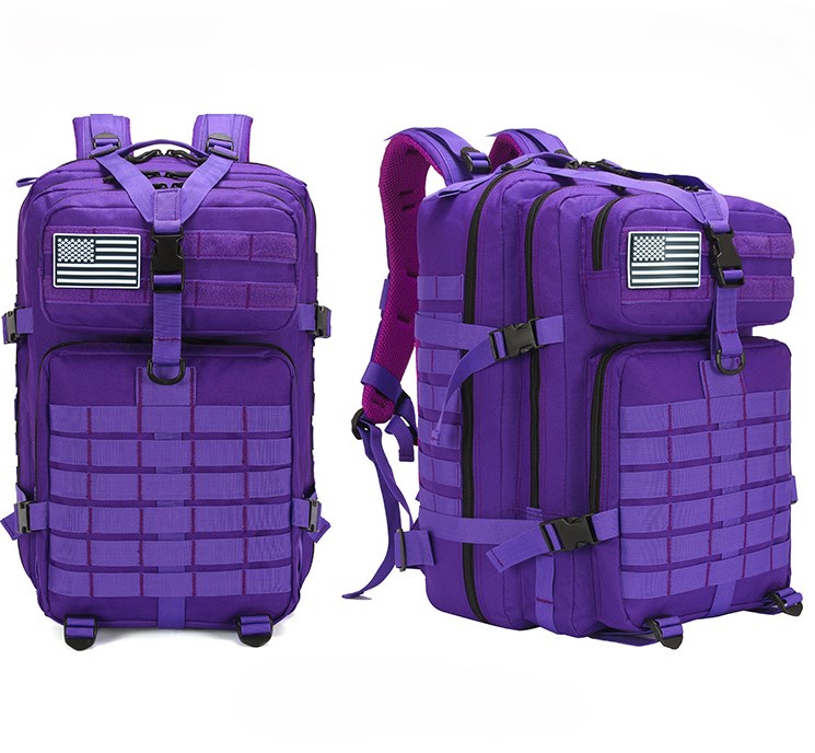 Hiking Camping Camo 45L 3P Tactical Backpack with Velcros