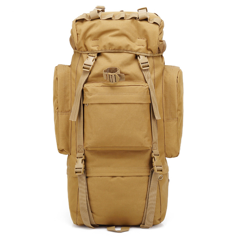 Military Camo Climbing Outdoor Large Capacity 65L Waterproof Tactical Rucksack Backpack Manufacturers in China