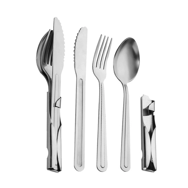 Eating Utensils SS Steel Knife, Fork and Spoon Set for Military Hiking Camping VKFS-001